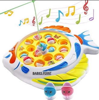Fishing Board Game Toy for Kids with Music (15 Fish)